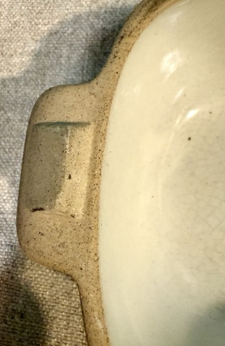 GLIDDEN POTTERY #167 RAMEKIN CON TAPA FIRMADA ESPUMA DE MAR AZUL MOTEADO CON TAPA EXTRA - Imagen 3 de 14