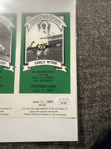 sehr seltene signierte Autogrammkarten frühe Wynn Lew Burdette JSA Warren Spahn - Bild 2 von 2