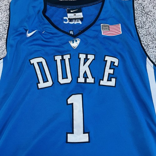 Nike Elite Duke Blue Devils Zion Williamson #1 Home Jersey Kids Youth Size Large - Picture 6 of 6