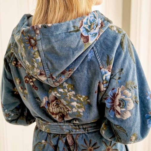 Accappatoio donna spugna PIP STUDIO Secret Garden blu - Foto 3 di 4