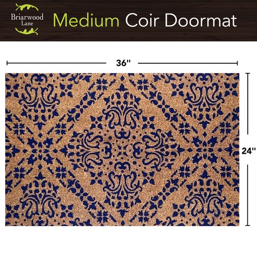 Briarwood Lane Blau Damast Kokos Fußmatte 24 x 36 - Bild 3 von 3