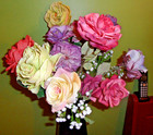 Giant Vintage Long Stem Roses Flower Arrangement Flowers Only