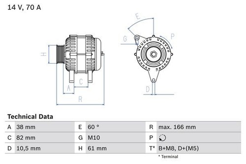 Alternator fits AUDI A4 B5 1.8 94 to 01 Bosch 058903016 Top Quality Guaranteed - Picture 2 of 2