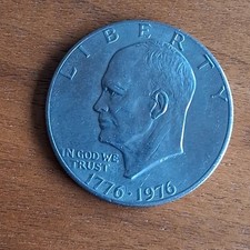 USA 1776-1976 Bicentenal D Eisenhower Liberty Bell Moon One Doller  no mint mark