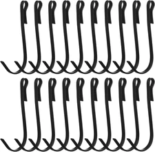 Stainless Steel Shelf Hooks - 20 Pcs J Hook Rack for Kitchen & Office Use