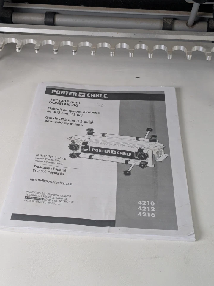 Plantilla de cola de milano Porter Cable 4210 12" con plantilla extra Foto 2 de 4