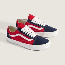Vans Old Skool 2-Tone Sneakers Skate Shoes Navy/Red VN000D9YY9T US 4-13
