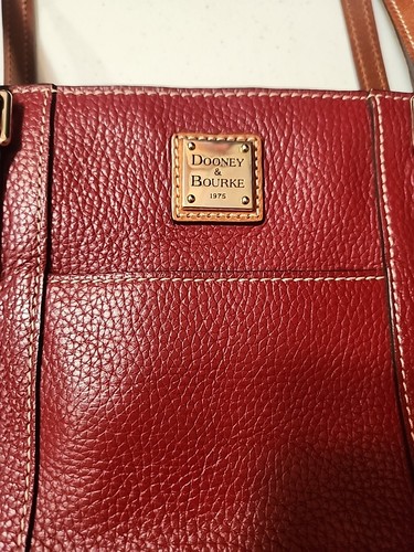 Dooney & Bourke Pebble Grain Small Lexington Tote In Burgundy Leather - Picture 10 of 22