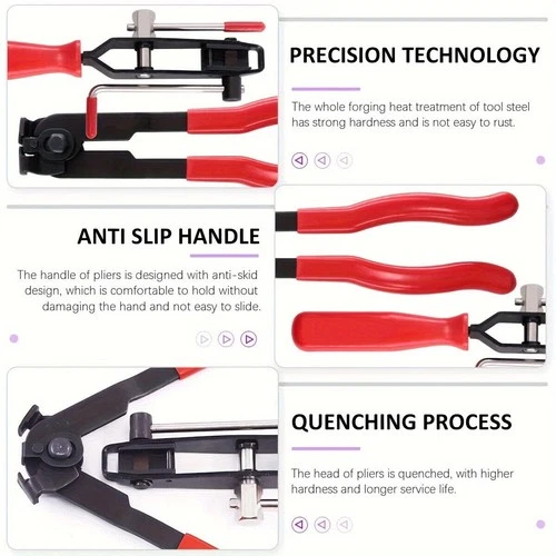 Professional CV Boot Clamp Tool 3-in-1 Crimper Cutter & Tensioner w/ 12 Clips - Picture 4 of 14
