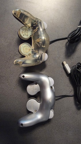 Nintendo GameCube, 2x originale Controller, Gamepad, Lila Transparent und Silber - Bild 4 von 6