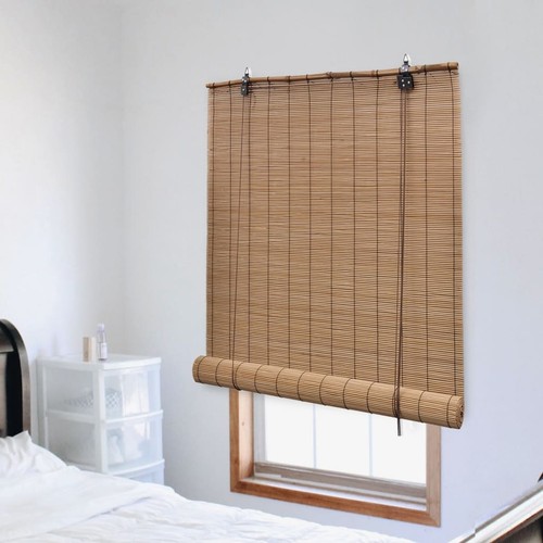 Roller Blind Bamboo Home Window Curtain Shade Cover Privacy Screen vidaXL - Picture 15 of 56