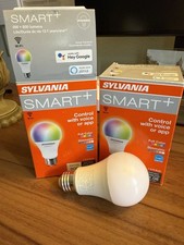 SYLVANIA SMART+ Light Bulb LED Full Color Adjustable White 9 W 800 Alexa Google