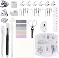 Mini Office Supply Kit, Mini Stapler with Staples and Tape Dispenser Set, Mini S