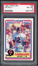 1984 Topps USFL Football #36 Jim Kelly PSA 8