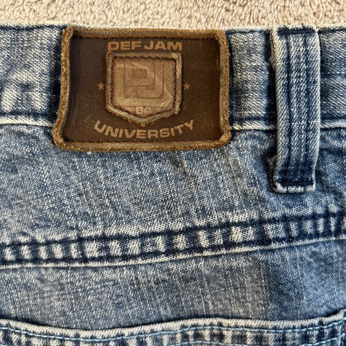 Vintage Y2K Def Jam University Double Knee Shorts Size 38 Men Denim - Picture 8 of 9