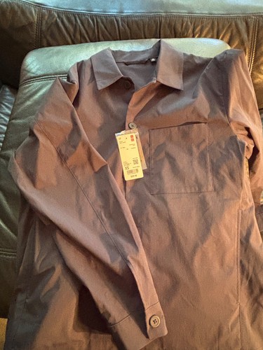 Giacca camicia tipo barbiere UNIQLO XS $60 nera nuova con etichetta studio vendita guardaroba - Foto 1 di 3