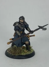Lion Knight with Halberd Fantasy Painted Miniature