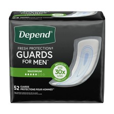 Depend Incontinence Guards for Men, Maximum, 52 Count