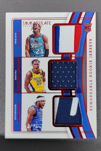 2022 Panini Immaculate Ivey Mathurin Hardy Remarkable RC Jerseys Red Patch /25