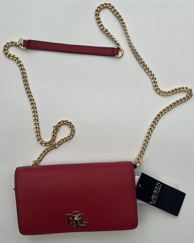 Ralph Lauren Women’s Turn Lock Evening Purse Bag Red / Gold BNWT RRP £179 - Picture 2 of 18