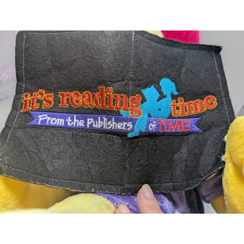 Yellow Bookworm Stuffed Plush It's Reading Time Teacher Librarian - 16" - Picture 8 of 12