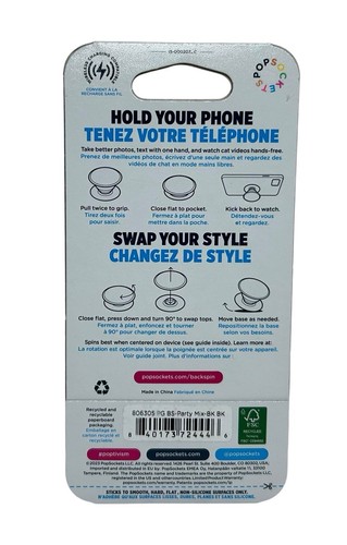 POPSOCKETS NEW! POPGRIP Backspin Party Mix Vol 1 Spinning CD 1 Hand Phone Grip - Photo 2 sur 2