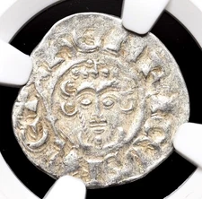 ENGLAND. John Lackland. 1199-1216. Silver Penny, Ilger on London, NGC XF40