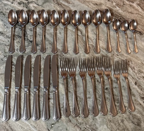 27 Fortessa Medici Flatware 18/10 Stainless Steel Silverware Knives Forks Spoons - Picture 1 of 15