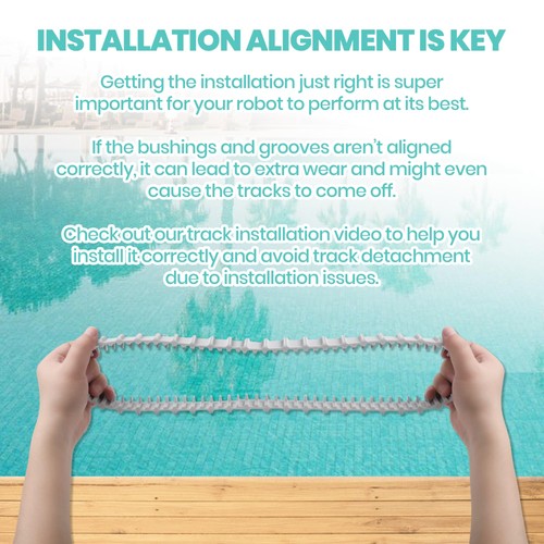 (Confezione da 2) Piste grigie di ricambio per Maytronics Dolphin robot pulitore piscina con - Foto 3 di 6