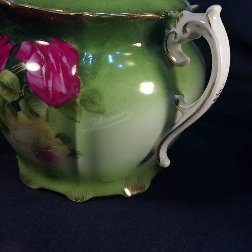 PT Tirschenreuth Bavaria Hand-Painted Artist Signed Creamer & Sugar Bowl Lidded - Picture 7 of 13