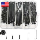 110‑Piece Kit Premium Carbon Steel Black Coarse‑Thread Phillips Bugle‑Head Drywa