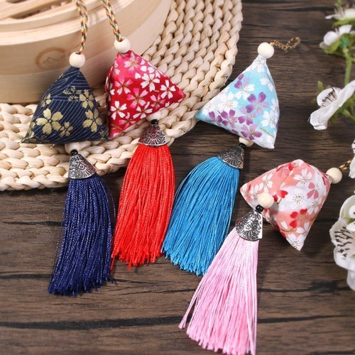 1/2pcs Chinese Style Embroidery Drawstring Bag Tassel Sachet Bag - Picture 8 of 14