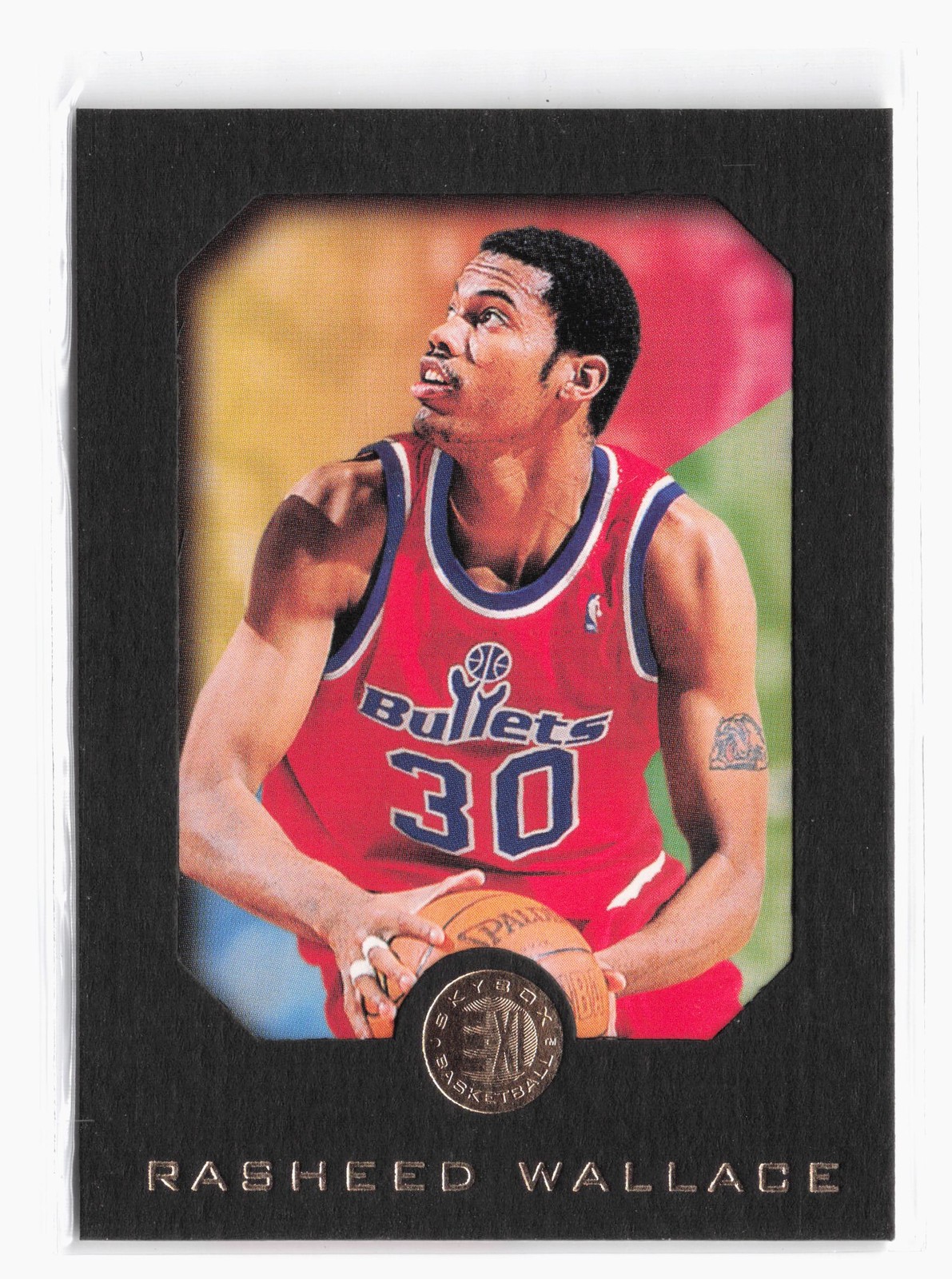 1995-96 SkyBox E-XL Blue #90 Rasheed Wallace Washington Bullets Rookie