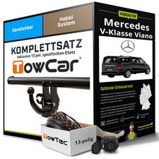 Für MERCEDES V-Klasse Viano W639 Anhängerkupplung abnehmbar +eSatz 13pol 10- ABE