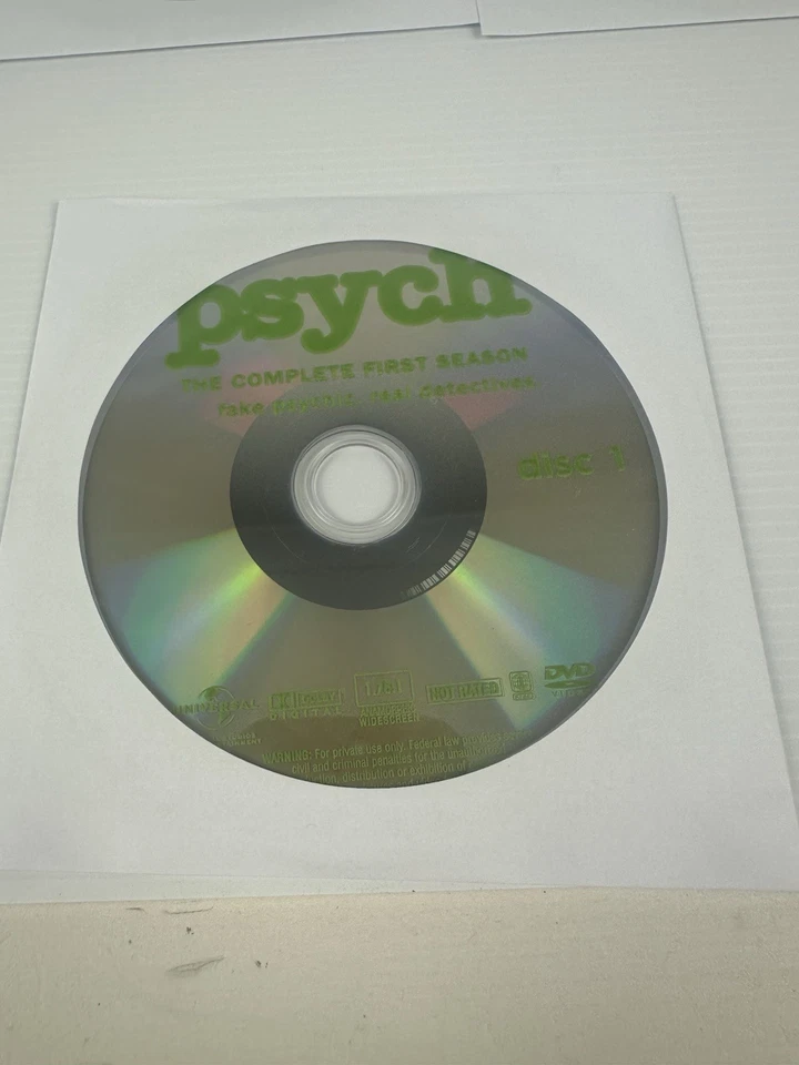 Psych Complete Series Seasons 1-8 DVD Region 1 PAL + Bonuses Discs Only No Cases - Image 4 of 4