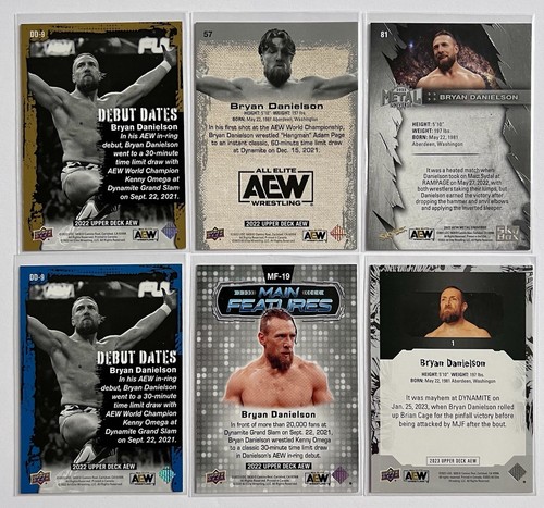 Bryan Danielson (Daniel Bryan) Lote 2022 Cubierta Superior AEW Fechas De Debut Paralelo Dorado - Imagen 2 de 5