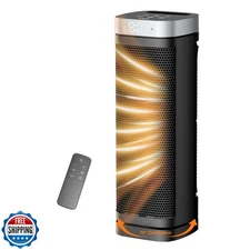Space Heater, WINHL 17 Inches Electric Heaters for Indoor Use with Thermostat