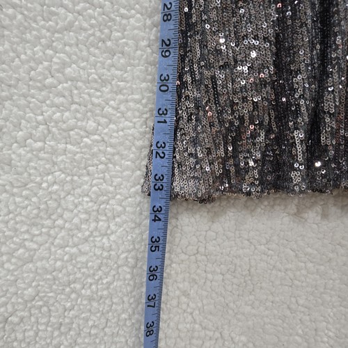 On 34th Women's Size 12 Silver Combo Sequin Pleated Midi Skirt - Picture 8 of 8