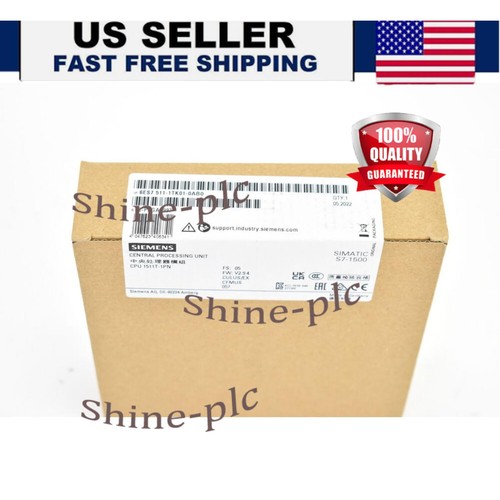 New Siemens 6ES7511-1TK01-0AB0 6ES7 511-1TK01-0AB0 S7-1500T, CPU 1511T-1 PN - Picture 1 of 2