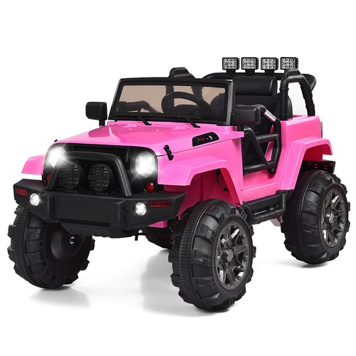 Kids Ride On Truck Car w/ Remote Control Music LED Light Pink Christmas - Picture 7 of 7