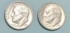 1953-D + 1953-S Roosevelt Dimes - Circulated EF to AU - Light Wear - Mint Luster
