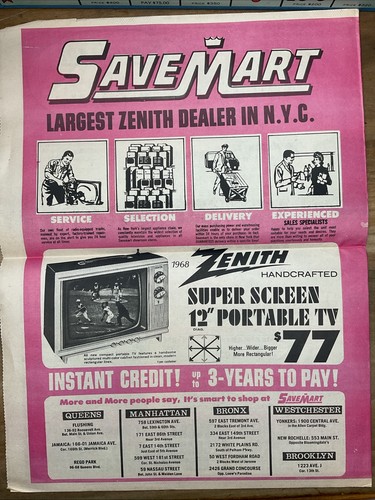 1960s Save Mart Department Variety Store Ad Grand Opening Flushing Ny NYC B27 - Picture 8 of 8