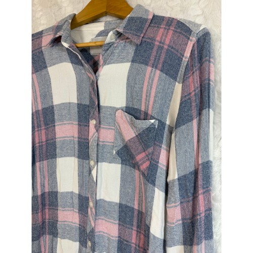 Rails Hunter Plaid Flannel Button Shirt Mulberry Blue Pink Long Sleeve Soft Sm - Picture 6 of 13