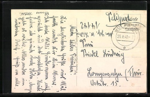 Wülfrath, Schule und Stadthalle, Teilansicht mit Kirche, Ansichtskarte  - Picture 2 of 2