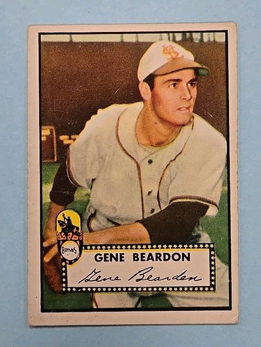 1952 Topps Gene Beardon Red Back #229 Card C - Foto 1 di 2