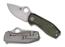 Spyderco SpyNano Flash Batch C268MTIP Satin M398 Blade Micarta Handle