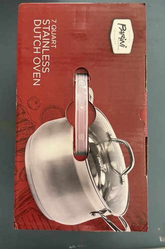 Parini Signature Serie 7 Quart Edelstahl Dutch Oven mit Deckel -- Neu im Karton - Bild 2 von 5