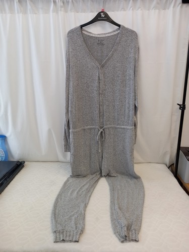 ❤️ Primark Soft Grey All In One Loungewear Jumpsuit Size 12-14 Vgc