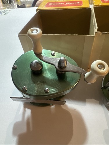 South Bend No. 50 Narrow Arbor Direct Drive Reel Original Box Vintage 2 Units - Picture 6 of 24