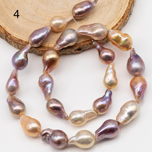 10-12mm Edison Pearl Strand with Amazing High Luster and All Natural Colors, SK - Picture 8 of 15